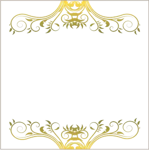 Elegant Golden Wedding Frame Design PNG image