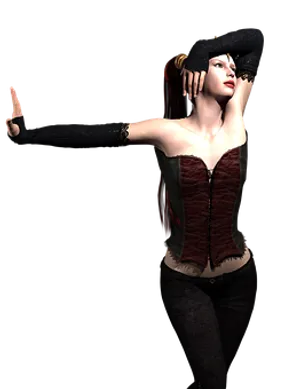 Elegant Gothic Gesture Woman