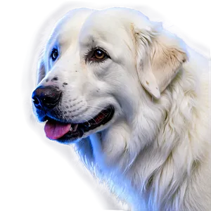 Elegant Great Pyrenees Dog PNG Otx90 PNG