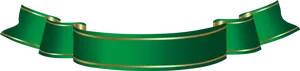 Elegant Green Banner Ribbon PNG image