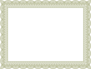 Elegant Green Certificate Border PNG image