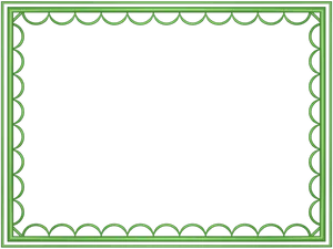 Elegant Green Frame Design PNG image