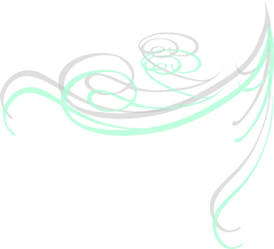 Elegant Green Swirlson Black PNG image