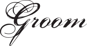 Elegant Groom Calligraphy PNG