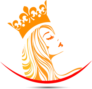Elegant Hair Queen Logo PNG image