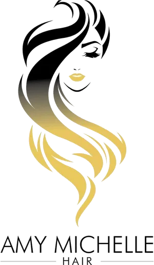 Elegant Hair Salon Logo PNG image