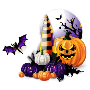 Elegant Halloween Decorations PNG 06212024