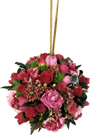 Elegant Hanging Floral Arrangement PNG