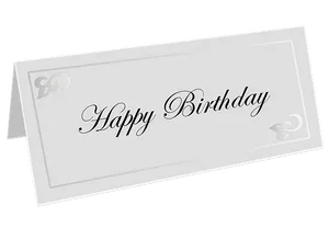 Elegant Happy Birthday Card PNG image