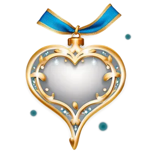 Elegant Heart Ornament PNG 06202024