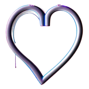 Elegant Heart Outline PNG Vkc63