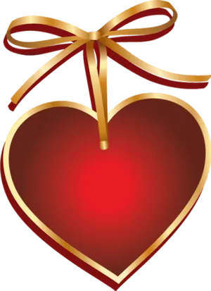 Elegant Heart Pendant Design PNG image