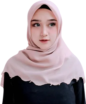 Elegant Hijab Portrait PNG image