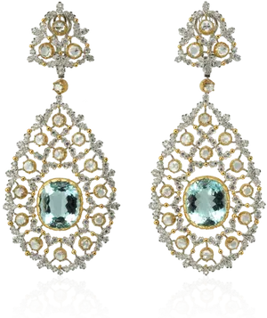 Elegant Imitation Chandelier Earrings PNG image