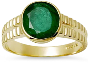 Elegant Jade Gold Ring PNG image