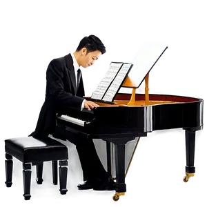 Elegant Jazz Pianist Png 06122024 PNG image