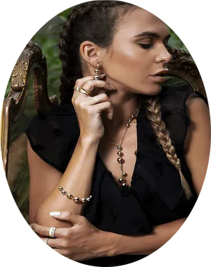 Elegant Jewelry Model Pose