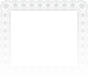 Elegant Lace Border Frame PNG image