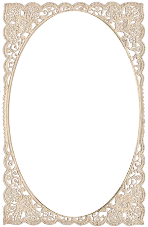 Elegant Lace Frame Design PNG image