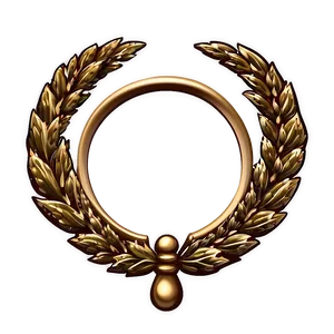 Elegant Laurel Emblem Png 06262024 PNG image