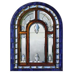 Elegant Leaded Glass Door PNG Kkx7