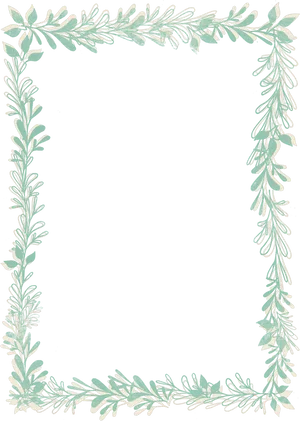 Elegant Leafy Frame Design PNG image