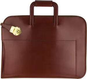 Elegant Leather Briefcase PNG