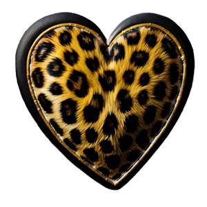Elegant Leopard Heart Detail PNG Sbk3 PNG