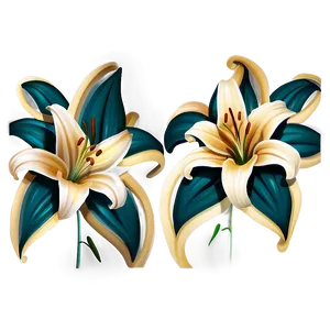 Elegant Lily Pattern Png 06262024 PNG image