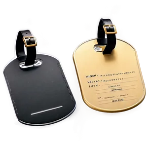 Elegant Luggage Tag PNG Cle