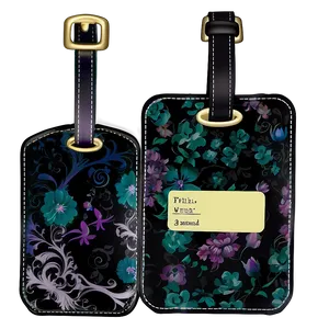Elegant Luggage Tag PNG Kaf