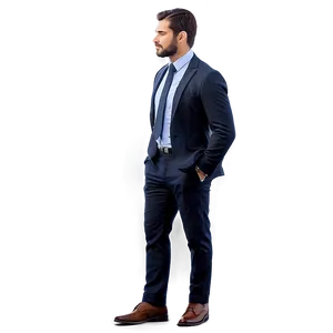 Elegant Man Standing Side View Png Nso79 PNG image