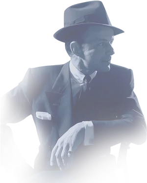 Elegant Manin Fedoraand Suit