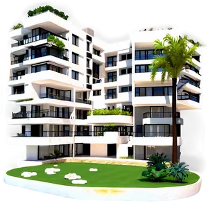Elegant Mansion Courtyard PNG 05242024