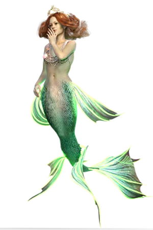 Elegant Mermaid Artwork PNG image