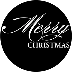 Elegant Merry Christmas Calligraphy PNG image