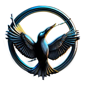 Elegant Mockingjay Silhouette Png Anc PNG image