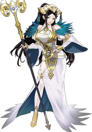 Elegant Mystic Warrior Artwork PNG image