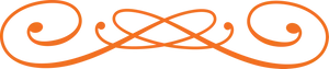 Elegant Orange Decorative Line PNG image