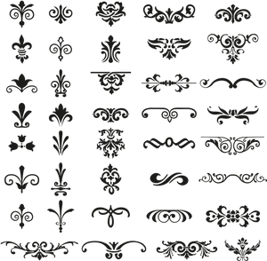 Elegant Ornament Vector Collection PNG image