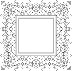 Elegant Ornamental Frame Vector PNG image