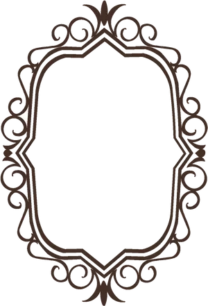 Elegant Oval Frame Design PNG image