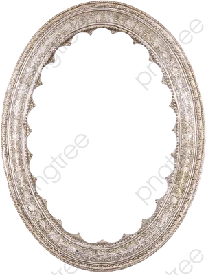 Elegant Oval Frame Design PNG image