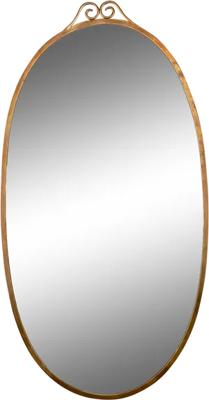 Elegant Oval Mirror Design PNG image