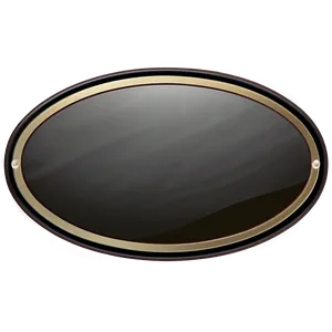 Elegant Oval Tag PNG Owi