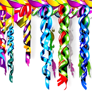 Elegant Party Streamers PNG 06282024