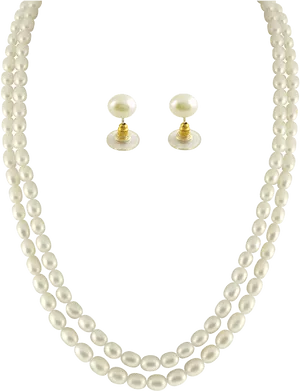 Elegant Pearl Jewelry Set PNG image