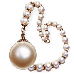 Elegant Pearl Necklace Png 06262024 PNG image