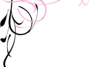 Elegant Pink Flourish Corner Design PNG image