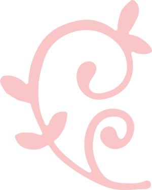 Elegant Pink Flourish Graphic PNG